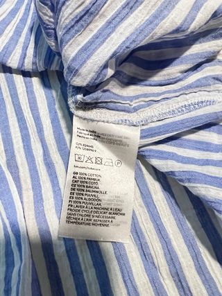 Vestido playero rayas azul y blanco