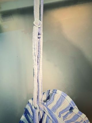 Vestido playero rayas azul y blanco