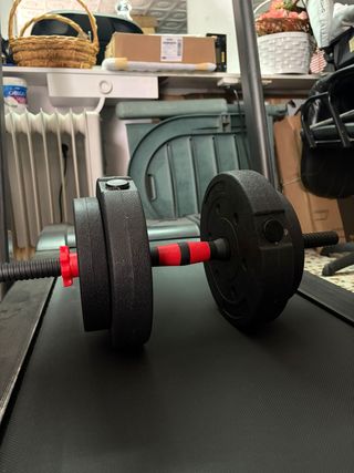 Mancuernas Ajustables 40kg + Kettlebell.