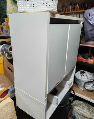Mueble bajo lavabo blanco - 60x70x28 cm