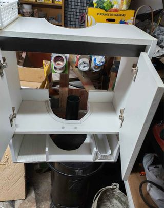 Mueble bajo lavabo blanco - 60x70x28 cm