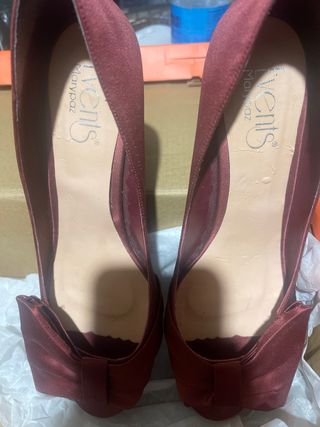Zapatos de tacón marypaz rojos con lazo