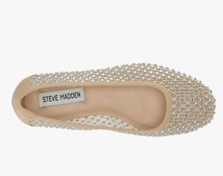 Steve Madden Bailarinas Beige/Plata Talla 38.5