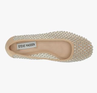 Steve Madden Bailarinas Beige/Plata Talla 38.5