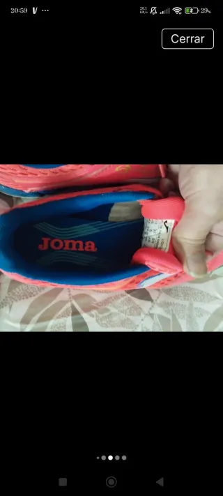 Botas de fútbol para niño color rosa talla 38