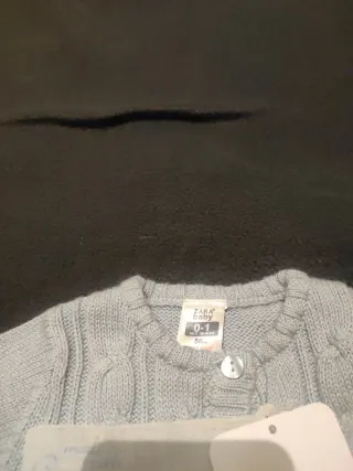 Pelele de punto azul para recién nacido
