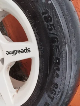 Llantas Speedlineen 14 4x108 y neumáticos Kumho