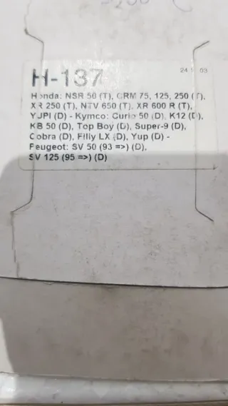 Pastillas Freno Yamaha TZR, R125, XJ 600