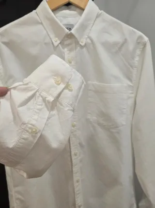 Camisa Zara Blanca Manga Larga
