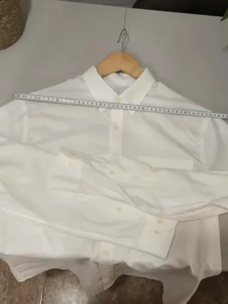 Camisa Zara Blanca Manga Larga