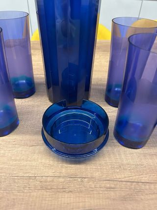 Set Brocca e Bicchieri Tupperware Blu