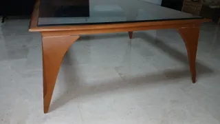 Mesa de centro madera y cristal