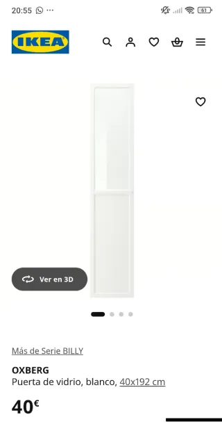 Puertas Vitrina de estantería Ikea (solo puertas)