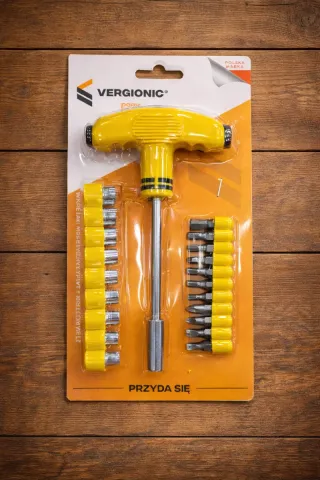 Destornillador T con puntas intercambiables