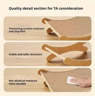 Cama rascador gato sisal madera