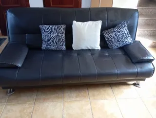Sofá Cama Negro Pie