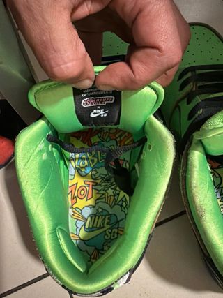 Zapatillas NikeSB Dunk Verde Neón Supernenas y caj