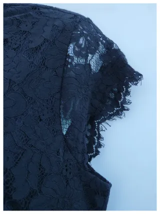 Vestido Negro Encaje H&M Talla M