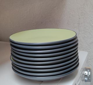 10 Platos Verdes Cerámica