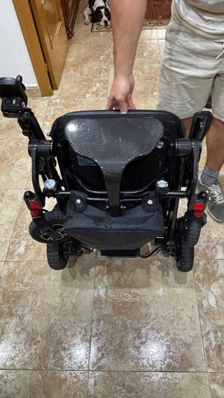 Silla ruedas eléctrica plegable-fibra de carbono