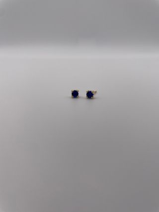 Pendientes Oro 18K Circonita Azul