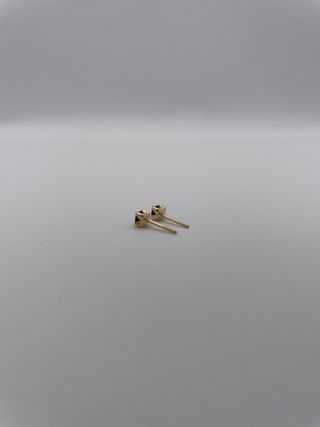 Pendientes Oro 18K Circonita Azul