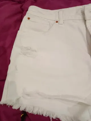 Pantalón corto vaquero blanco