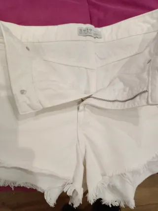 Pantalón corto vaquero blanco