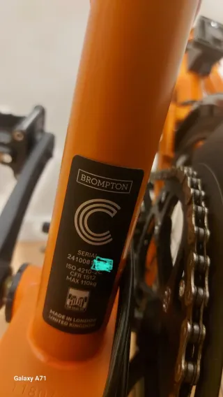 Brompton C Line 3 velocidades naranja