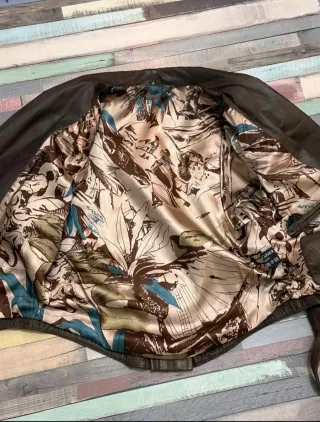 Chaqueta Cuero Vintage 80s Marrón