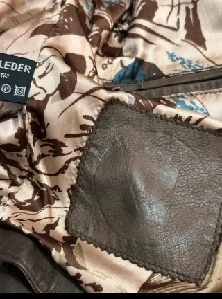 Chaqueta Cuero Vintage 80s Marrón