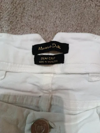 Pantalón Massimo Dutti Blanco