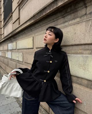 Chaqueta Adidas Peplum Negra