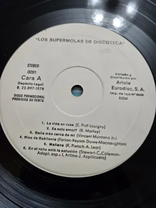 Vinilo Los Super Molas de Discotecas