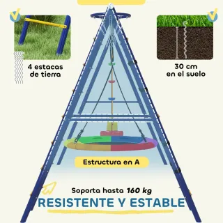 Columpio 6 en 1 con Nido para Niños