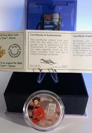 Moneda 10$ Canadá 2016 Star Trek