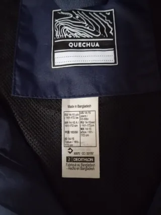 Chubasquero cortavientos niño azul