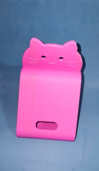 Soporte móvil gato rosa