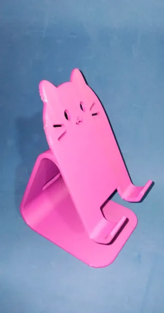 Soporte móvil gato rosa