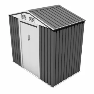 Caseta metálica Darwen 2,71 m² gris antracita/blan