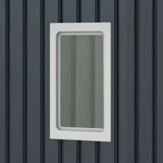 Caseta metálica Darwen 2,71 m² gris antracita/blan