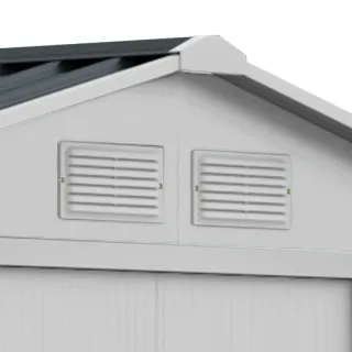 Caseta metálica Darwen 2,71 m² gris antracita/blan