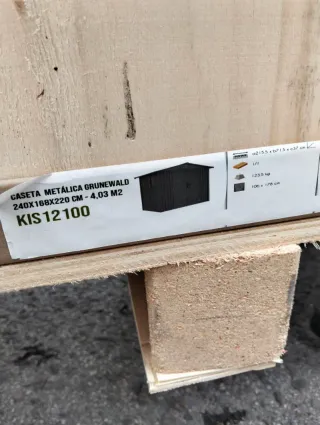 Kiosco Caseta jardín metálica 4,03 m2 Grunewald