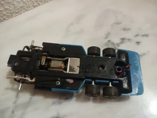 Coche Scalextric Azul antiguo