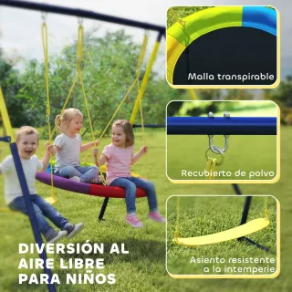 Columpio para niños con cuerdas ajustables