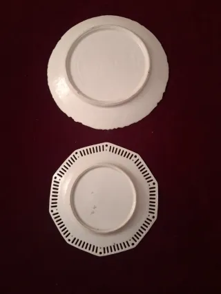 Pareja platos antiguos decorativos