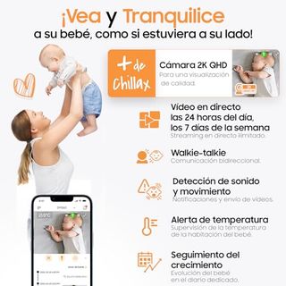 Cámara Vigilabebés Chillax DM560 2K QHD
