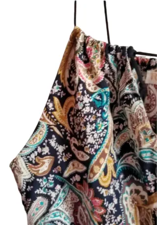 Vestido largo estampado paisley tirantes