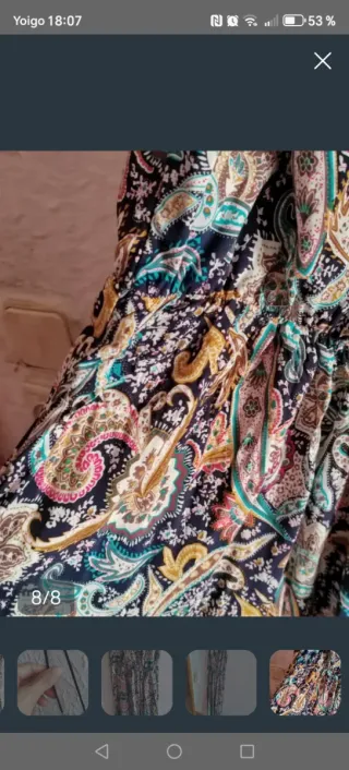 Vestido largo estampado paisley tirantes