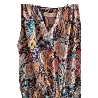Vestido largo estampado paisley tirantes